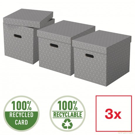 3 Esselte Home Aufbewahrungsboxen 33,0 l