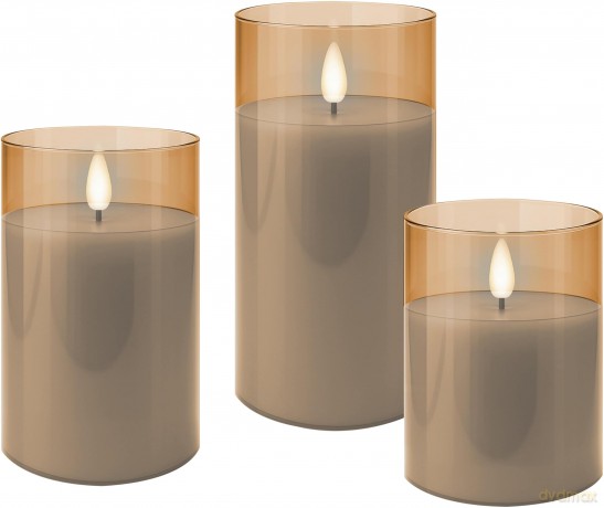 Goobay: 3 goobay LED-Kerzen gold