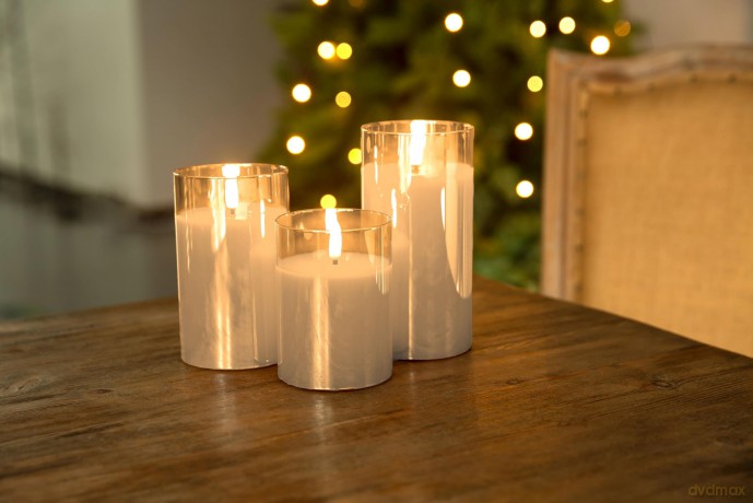 Goobay: 3 goobay LED-Kerzen gold