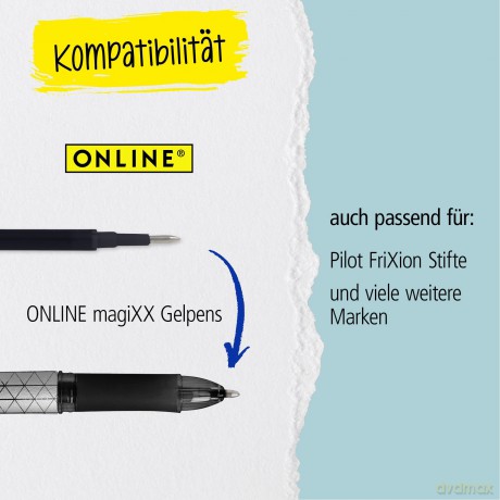 Onlineâž: 3 ONLINE magiXX Gelschreiberminen grźn