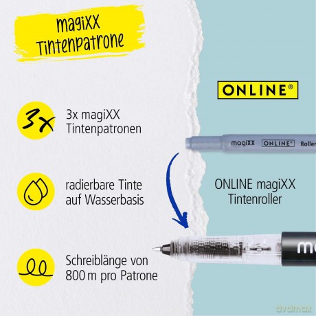 Onlineâž: 3 ONLINE magiXX Rollerpatrone Tintenkon