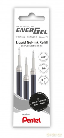 Pentel: 3 Pentel EnerGel Gelschreiberminen schwa