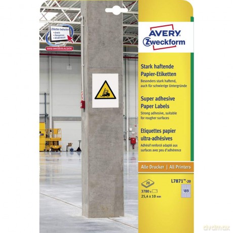 3.780 AVERY Zweckform Power-Etiketten L7