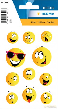 33 HERMA Aufkleber 15042 Happy Face