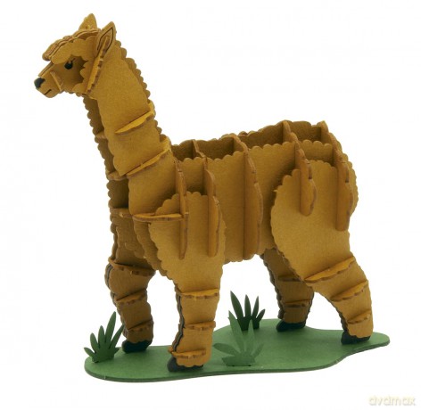 3D Paper Model Alpaca