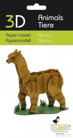 3D Paper Model Alpaca