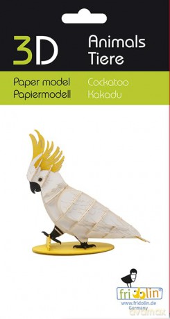 3D Paper Model Cockatoo