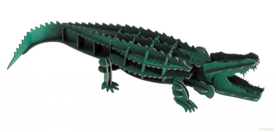 3D Paper Model Crocodile