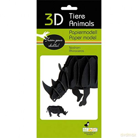 3D Paper Model Rhinoceros