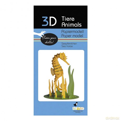 3D Paper Model Seahorse