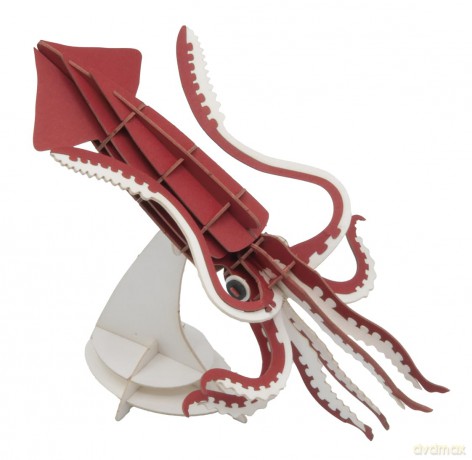 3D Paper Model Squid