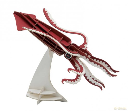 3D Paper Model Squid