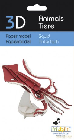 3D Paper Model Squid