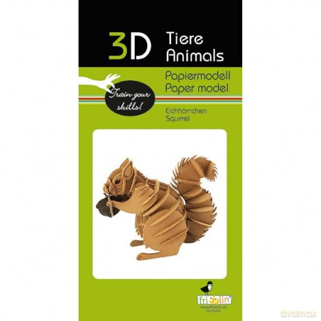 3D Paper Model Squirrel