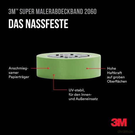 3m: 3M 2060 Malerband grźn 24,0 mm x 50,0 m