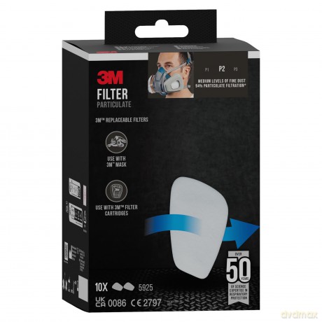 3m: 3M Filter fźr Atemschutzmasken 5925 P2 E