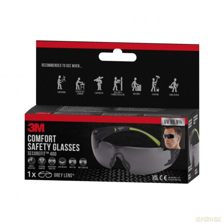 3m: 3M Schutzbrille SecureFit schwarz, grźn,