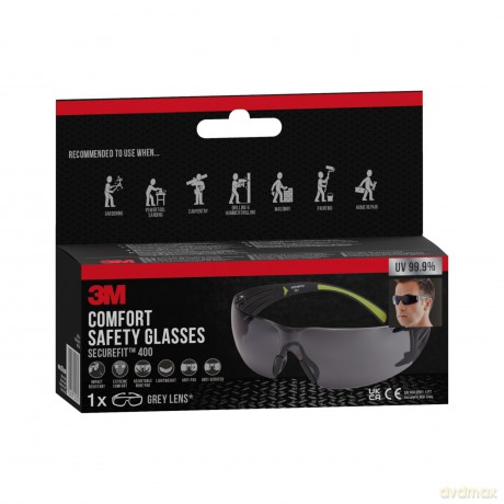 3m: 3M Schutzbrille SecureFit schwarz, grźn,