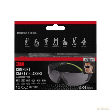 3m: 3M Schutzbrille SecureFit schwarz, grźn,