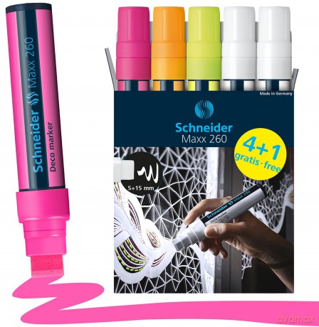 Schneider: 4 + 1 GRATIS: Schneider Maxx 260 Kreidem