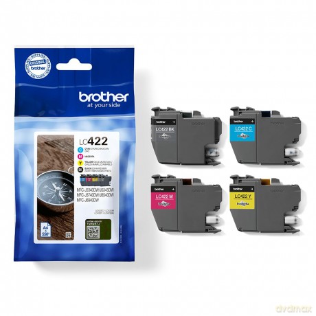 4 Brother LC-422VAL schwarz, cyan, magen
