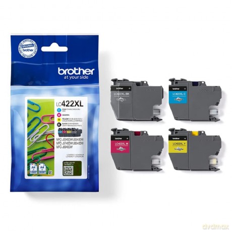 4 Brother LC-422XLVAL schwarz, cyan, mag