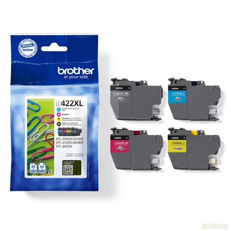 4 Brother LC-422XLVAL schwarz, cyan, mag