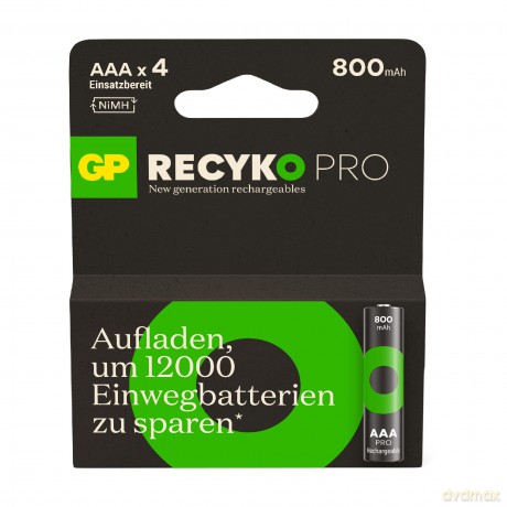 Gp: 4 GP Akkus ReCyko+ PRO Micro AAA 800 mAh