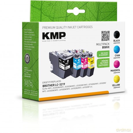 4 KMP B58VX schwarz, cyan, magenta, gelb