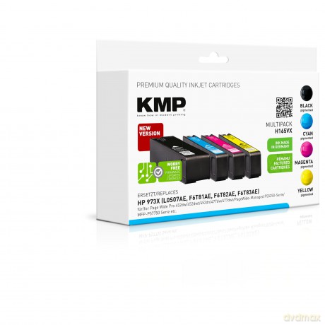 4 KMP H165VX schwarz, cyan, magenta, gel