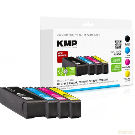 4 KMP H165VX schwarz, cyan, magenta, gel
