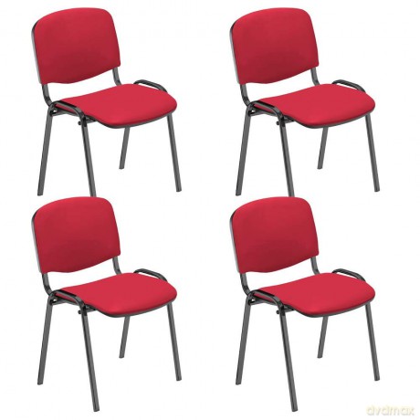 Nowy Styl: 4 Nowy Styl Besucherstźhle Iso rot, schw