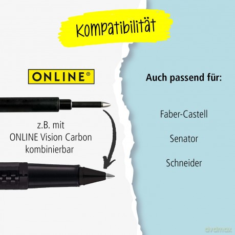 Onlineâž: 4 ONLINE Rollerball-Minen Gelschreiberm