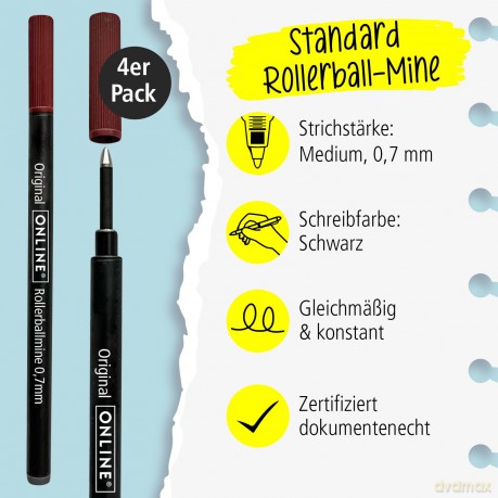 Onlineâž: 4 ONLINE Rollerball-Minen Gelschreiberm