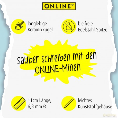Onlineâž: 4 ONLINE Rollerball-Minen Gelschreiberm