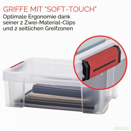 Paperflow: 4 PAPERFLOW CLIP`N STORE Aufbewahrungsbo