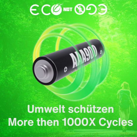 Verico: 4 VERICO Akkus mit Ladegert LoopEnergy