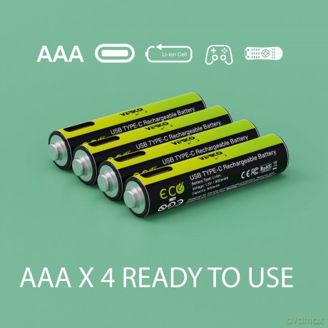 Verico: 4 VERICO Akkus mit Ladegert LoopEnergy