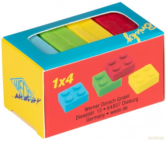 Wedo: 4 WEDO Radiergummis Bricky