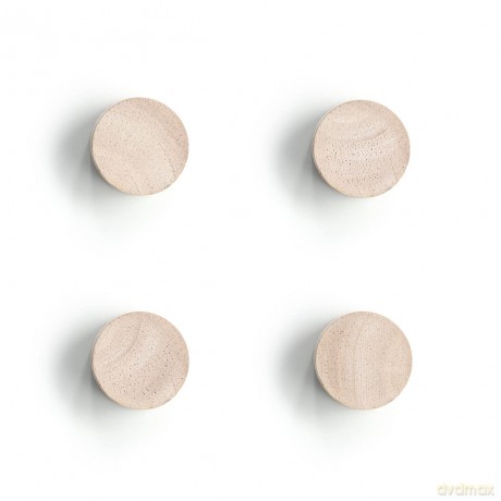 Zeller: 4 Zeller Wood Magnete braun 2,2 x 1,5