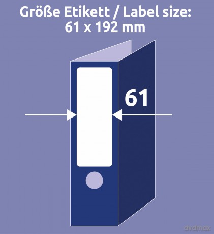 40 AVERY Zweckform Ordneretiketten LR476