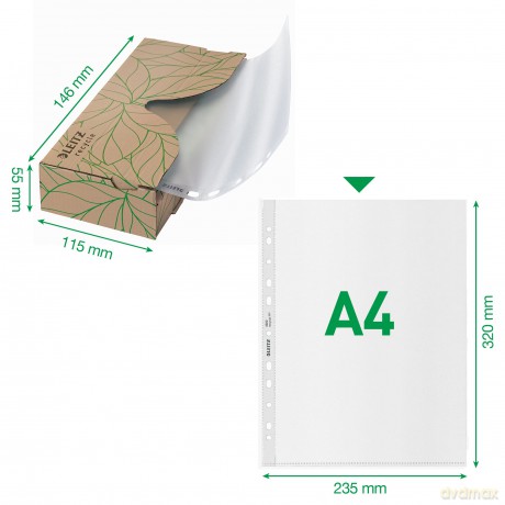 Leitz: 40 LEITZ Prospekthźllen Recycle DIN A4 t