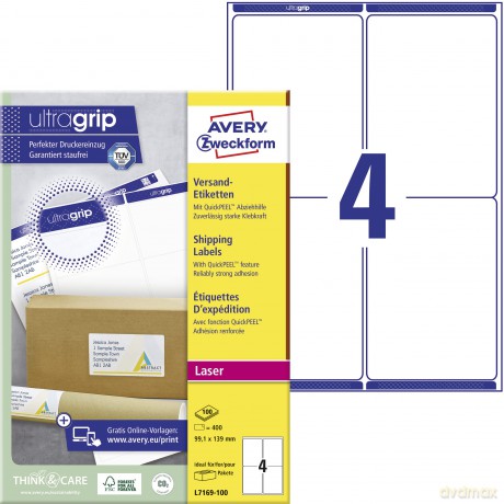 Avery Zweckform: 400 AVERY Zweckform Versandetiketten L71