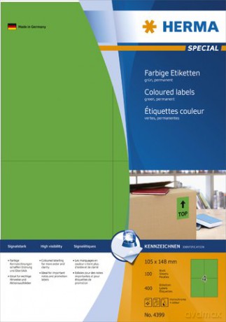 400 HERMA Etiketten 4399 grźn