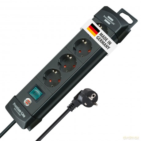 4fach Steckdosenleiste schwarz