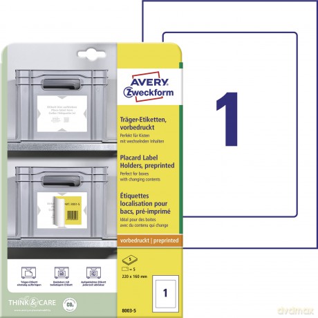Avery Zweckform: 5 AVERY Zweckform Trger-Etiketten 8003