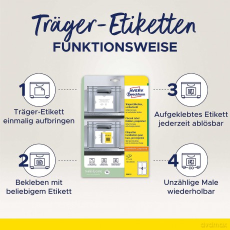 Avery Zweckform: 5 AVERY Zweckform Trger-Etiketten 8003