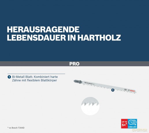 Bosch: 5 BOSCH PRO T344DF Stichsgebltter