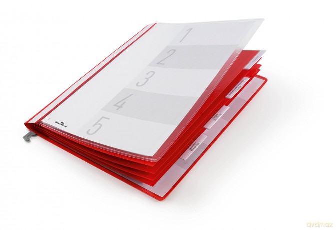 Durable: 5 DURABLE Personalhefter Kunststoff rot
