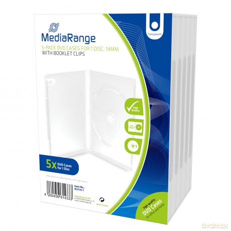 5 MediaRange 1er CD-/DVD-Hźllen transpar